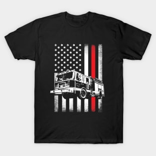 Fireman American Flag T-Shirt